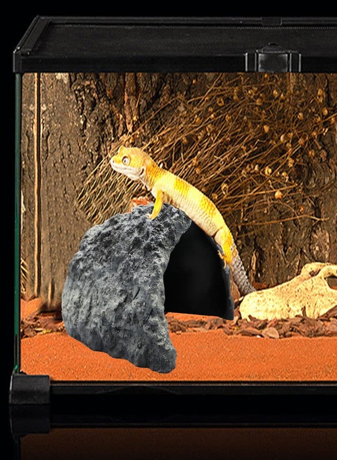 Oooct Extra Large Reptile Rock Hide Cave, Resin Cave, Aquarium Decorations Accessories, Lizard Turtle Fish Hide Habitat 10.23x9.44x5.7 Inches - Image 4